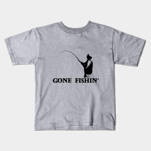 Gone Fishing Kids T-Shirt by BassFishin